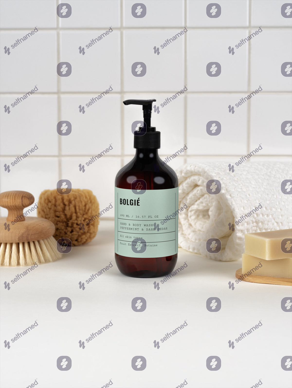 Hand & Body Wash, Peppermint & Dark Cedar