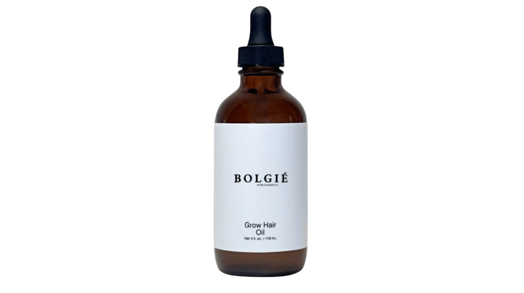 Grow hair oil in a bottle
