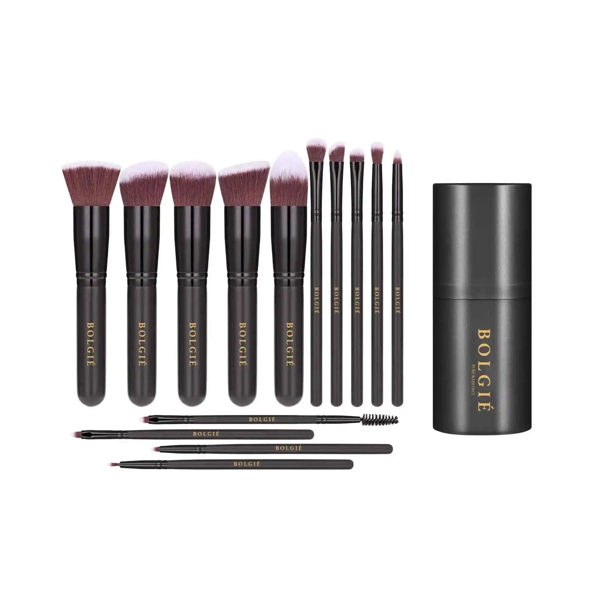 The 14 Pieces Makeup Brush Set for foundation, powder, lips, eyes, blush and contour